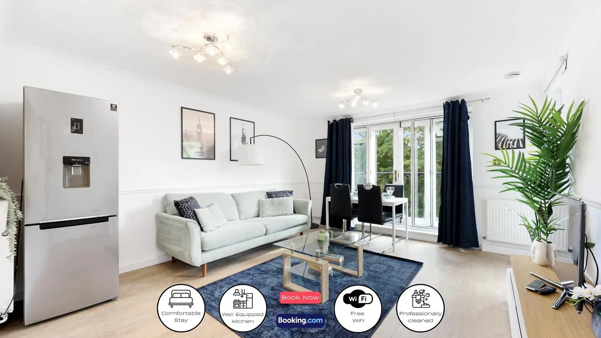 3-Bedroom Apartment Short Term Rental & Flexible Renting Limehouse With Free Wifi & Free Parking location